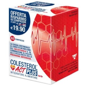 Colesterol Act Plus Forte Integratore Controllo Colesterolo 60 Compresse