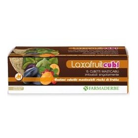 Farmaderbe Laxafruit Integratore Vegetale 15 Cubetti Masticabili