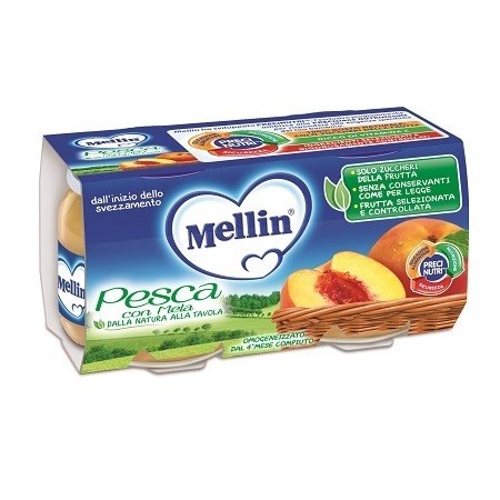 Mellin Omogeneizzato di Frutta Pesca Con Mela 2 x 100g