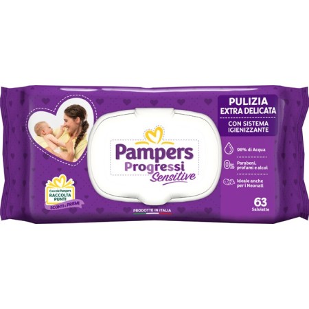Pampers Salviette Sensitive Aloe 63 Pezzi