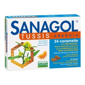 Sanagol Tuss Rinfrescanti Gusto Arancia 24 Caramelle