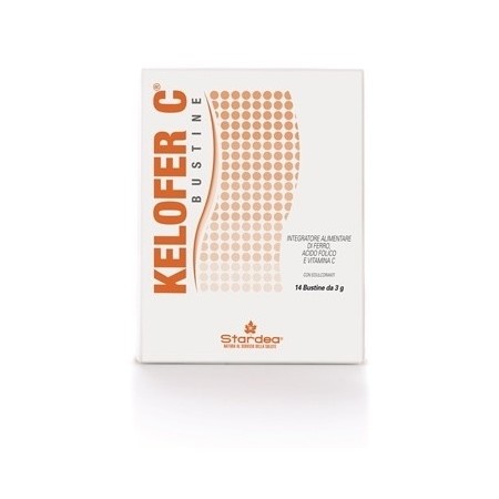 Kelofer C Integratore di Ferro Acido Folico e Vitamina C 14 Bustine