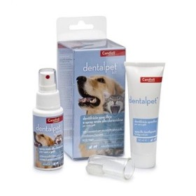 Candioli Dentalpet Kit Igiene Orale Cani E Gatti Dentifricio Spray Ditale