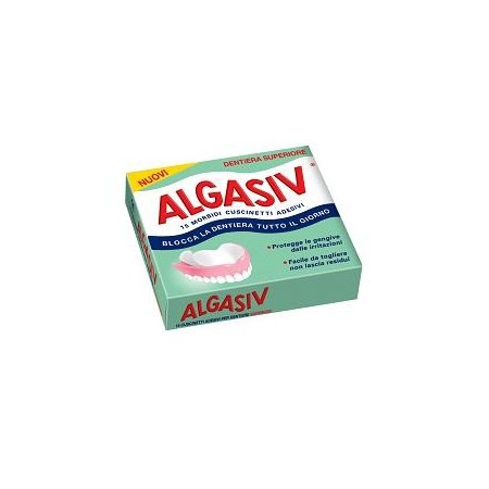 Algasiv Cuscinetti Adesivi Superiori Per Dentiera 15 Pezzi