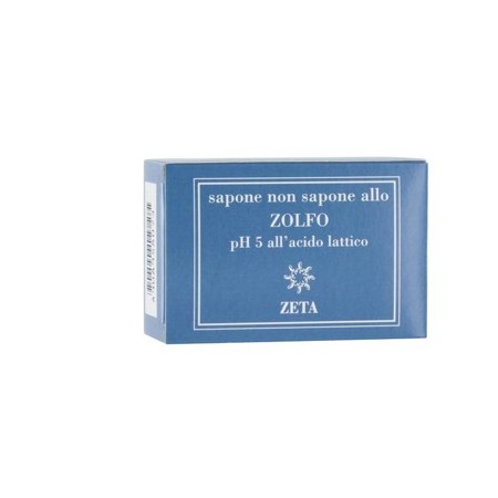 Zeta Sapone Non Sapone Detergente Allo Zolfo pH5 All'Acido Lattico 100 g
