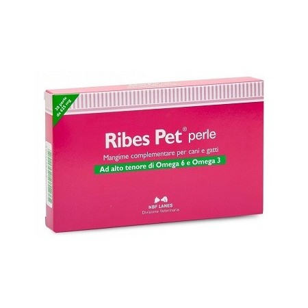 Nbf Lanes Ribes Pet Perle Integratore Dermatite Cani e Gatti 30 Perle