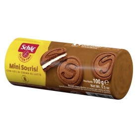 Schar Mini Sorrisi Biscotti Senza Glutine Al cacao con Crema Al Latte 100 g