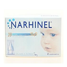 Narhinel 10 Ricariche Usa e Getta Soft Aspiratore Nasale