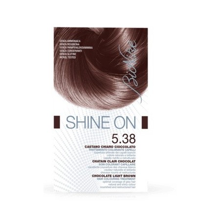 Bionike Shine On 5.38 Castano Chiaro Cioccolato Trattamento Colorante Capelli