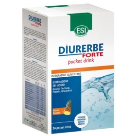 ESI Diurerbe Forte Integratore Diuretico Ananas 24 Pocket Drink