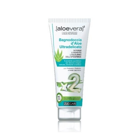 Zuccari AloeVera 2 Bagno Doccia D'Aloe Ultra Delicato Detergente 250 ml