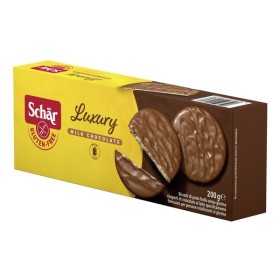 Schar Luxury Biscotti Di Pasta Frolla Senza Glutine Con Cioccolato al Latte 200 g