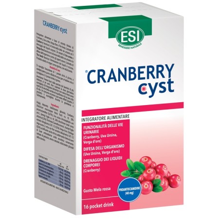 Esi Cranberry Cyst  Pocket Drink Integratore Benessere Vie Urinarie 16 Pocket Drink