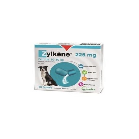 Zylkene 225 mg Integratore Problemi Comportamentali Cani Tra 10-30 Kg 20 Capsule