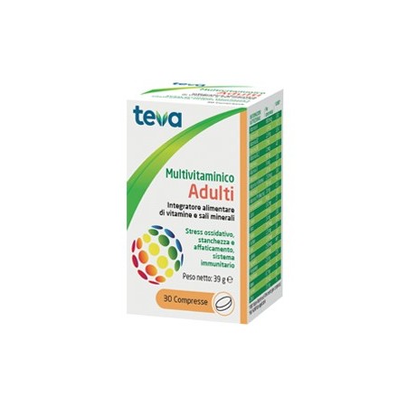 Teva Multivitaminico Adulti Integratore Vitamine e Minerali 30 Compresse