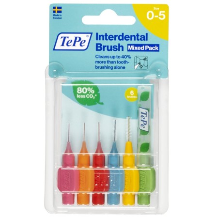 Tepe Interdental Brush Assorted Scovolini Interdentali Misti 6 Pezzi