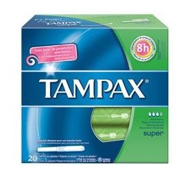 Tampax Blu Box Super Assorbenti Interni Flusso Medio Abbondante 20 Pezzi