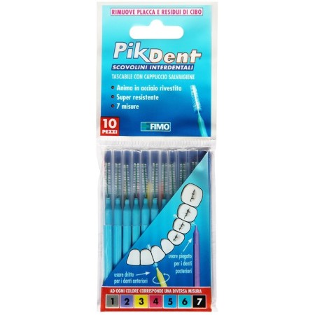 Pikdent Scovolino Interdentale 5 Azzurro 0,8 mm 10 Pezzi