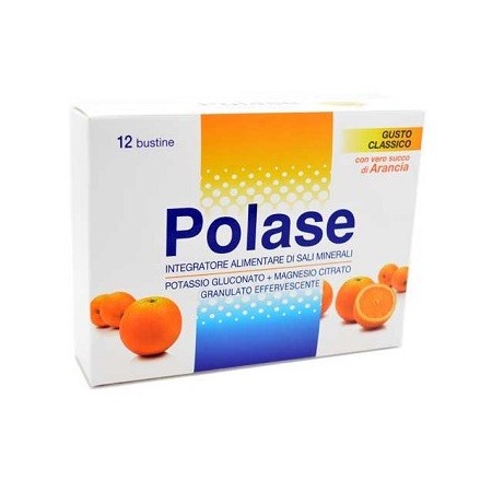 Polase Classico Integratore Sali Minerali Con Magnesio e Potassio Gusto Arancia 12 Bustine