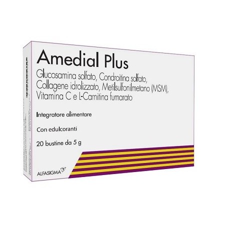 Amedial Plus Integratore Ossa Cartilagini Collagene 20 Bustine