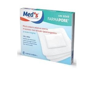 Med's Farmapore Medicazione Autoadesiva Sterile Con Cerotto 10 x 30 cm 3 Pezzi