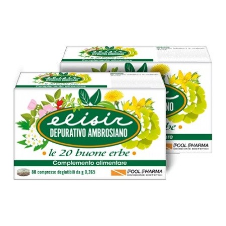 Elisir Depurativo Ambrosiano Le 20 Buone Erbe Integratore Intestinale 80 Compresse