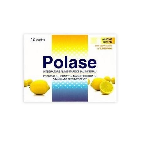 Polase Classico Integratore Sali Minerali con Magnesio e Potassio Gusto Limone 12 Bustine
