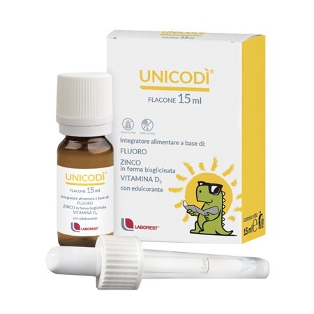Unicodì Integratore di Fluoro e Zinco Per Bambini Gocce 15 ml