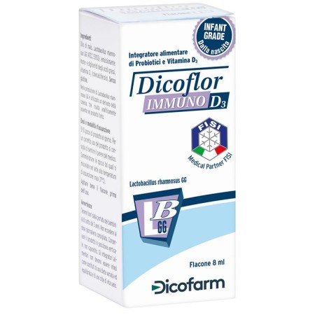 DicoFlor Immuno D3 Integratore di Vitamina D e Probiotici 8 ml