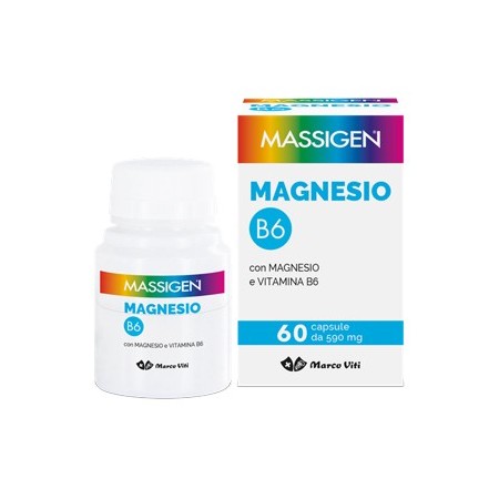 Massigen Magnesio B6 Integratore 60 Capsule