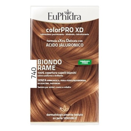 Euphidra Colorpro XD Tintura Extra Delicata Colore n°740 Biondo Rame