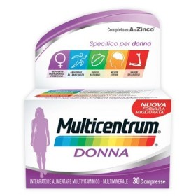 Multicentrum Donna Integratore Multivitaminico Multiminerale 30 Compresse