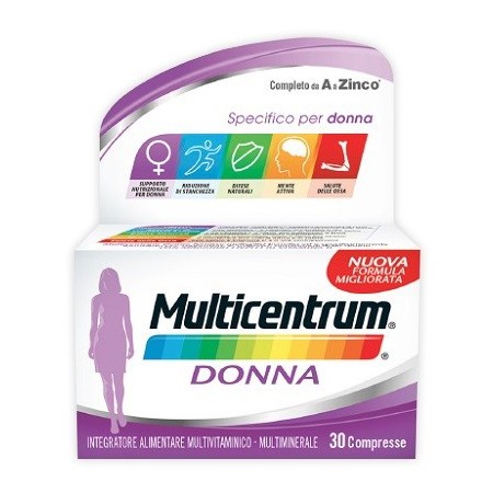 Multicentrum Donna Integratore Multivitaminico Multiminerale 30 Compresse