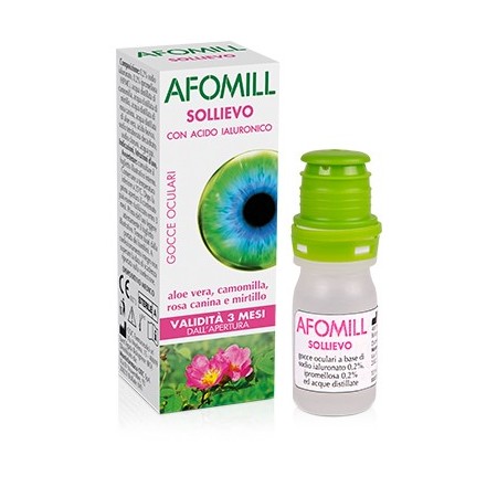 Afomill Sollievo Gocce Oculari Idratanti Con Acido Ialuronico 10 ml