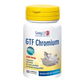 LongLife GTF Chromium Integratore di Cromo Picolinato 100 Compresse