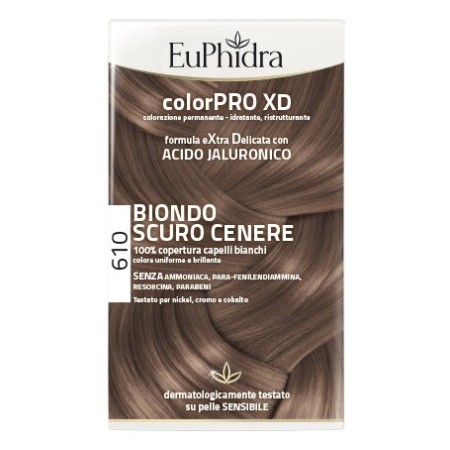 Euphidra ColorPRO XD 610 Biondo Scuro Cenere Tintura Extra Delicata