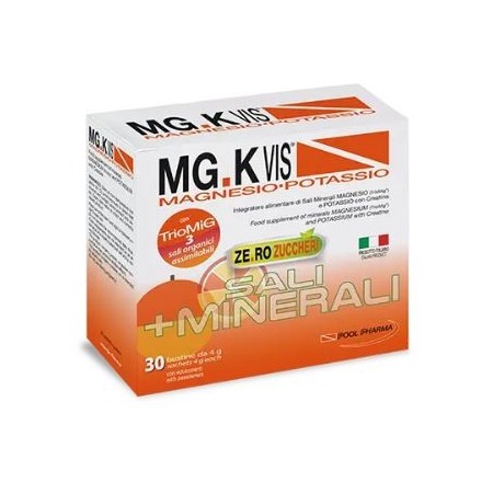 MG.K Vis Magnesio Potassio Arancia Zero Zuccheri Integratore Sali Minerali 15 Bustine