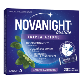 Novanight Tripla Azione Integratore per il Sonno 20 Bustine Orosolubili