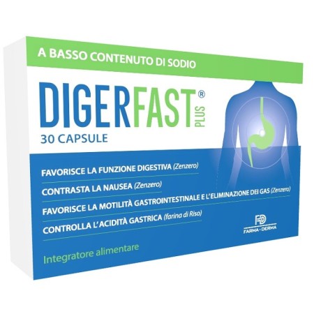 Digerfast Plus Integratore Digestione 30 Capsule