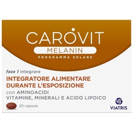 Carovit Melanin Integratore per la Sintesi di Melanina 20 Capsule