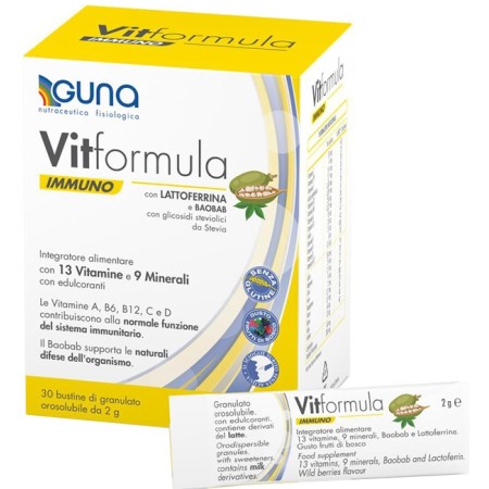 Guna Vit Formula Immuno Integratore Vitamine e Minerali 30 Bustine