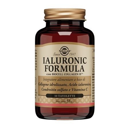 Solgar Ialuronic Formula Integratore di Acido Ialuronico e Collagene 30 Tavolette