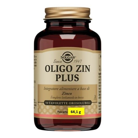 Solgar Oligo Zin Plus Integratore Difese Immunitarie 50 Tavolette