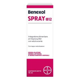 Benexol Spray Integratore Alimentare di Vitamina B12 ad Alto Dosaggio, con Edulcorante, Flacone da 1