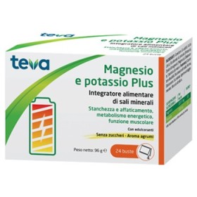 Teva Magnesio e Potassio Plus Integratore di Sali Minerali 24 Bustine