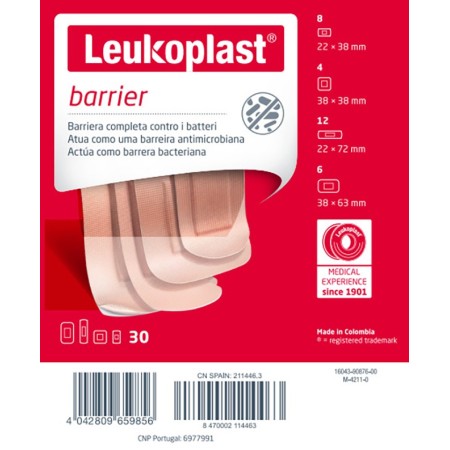 Leukoplast Barrier Cerotti Antibatterici 30 Pezzi Assortiti
