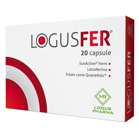 Logusfer Integratore Ferro e Acido Folico 20 Capsule