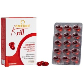 Omegor Krill Integratore Omega3 EPA e DHA Funzioni Cognitive 60 Capsule Molli