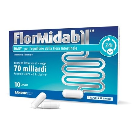 FlorMidabil Daily Integratore Fermenti Lattici 10 Capsule