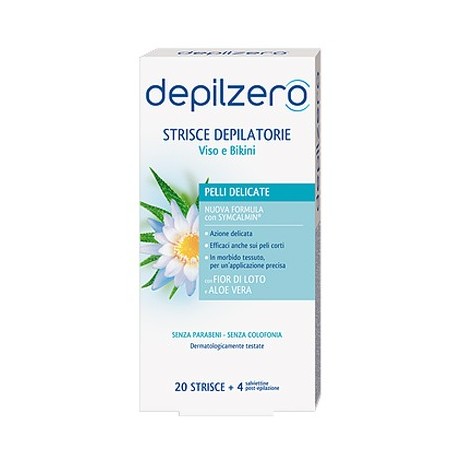 Depilzero Strisce Depilatorie Viso e Bikini 24 Pezzi